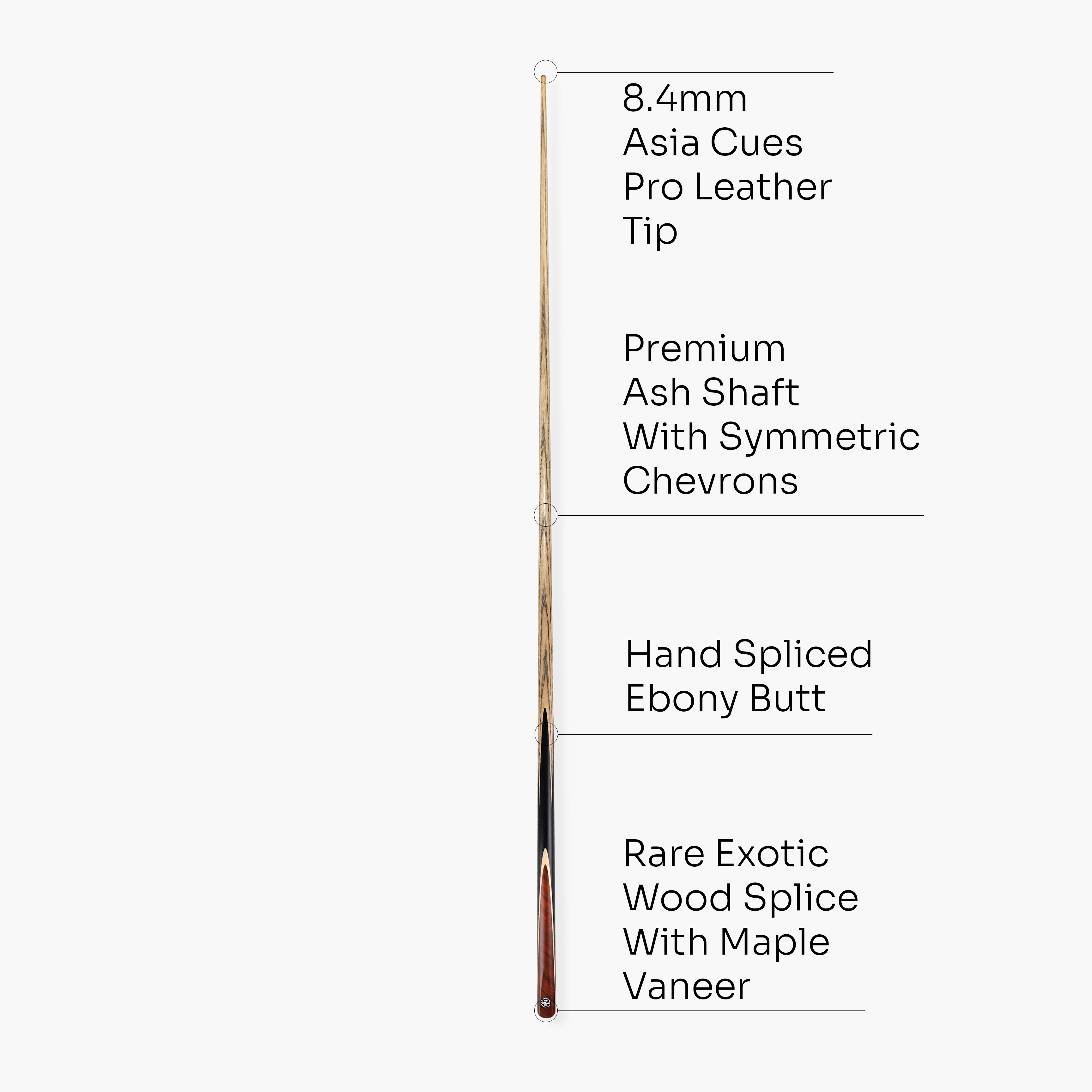 Baize Master Ultimate #008 57-inch pool cue - 8.3mm tip