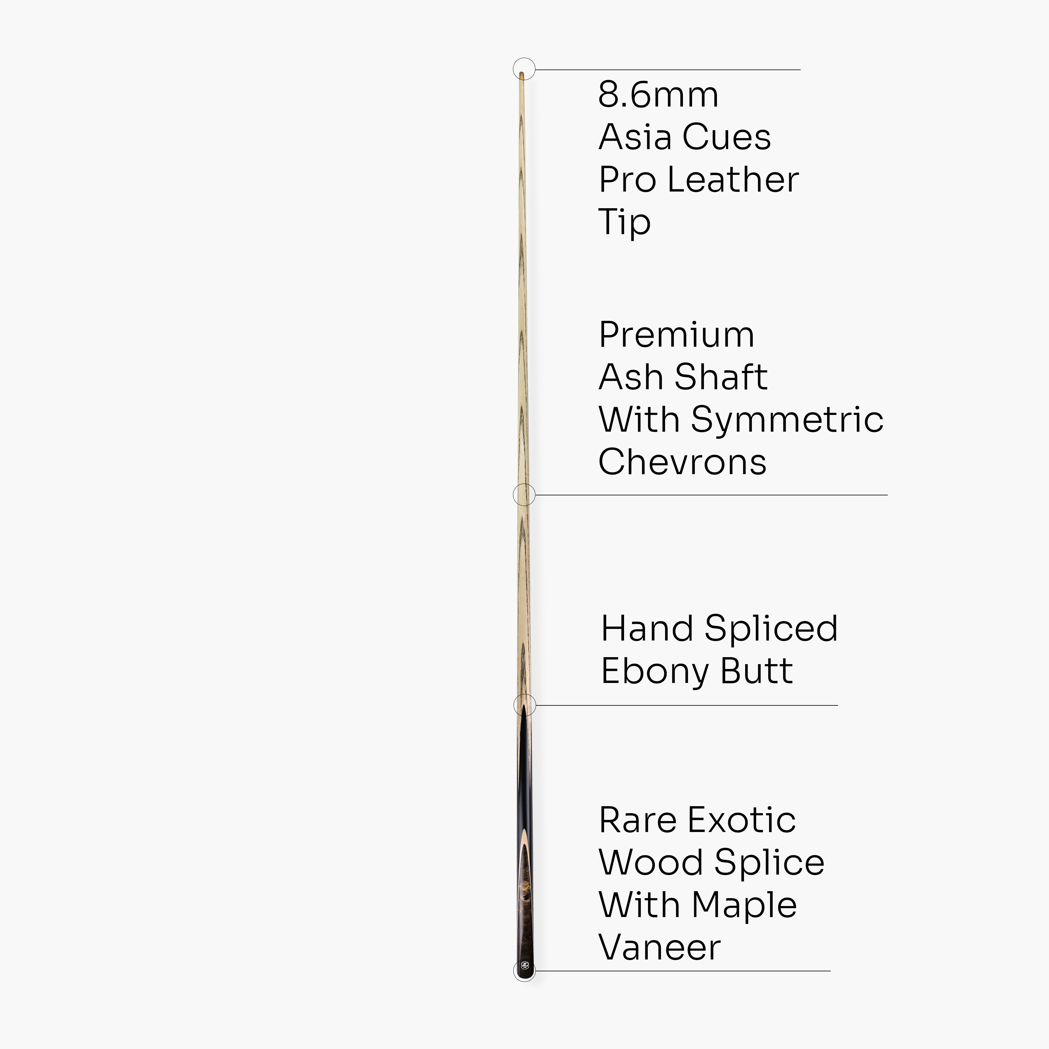 Baize Master Ultimate #006 59-inch pool cue - 8.3mm tip