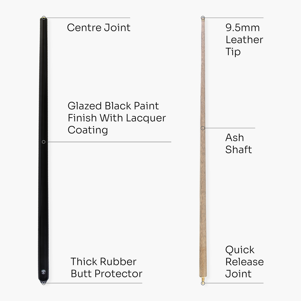 Jonny 8 Ball Black Jet Pro Precision cue and case set