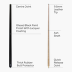 Jonny 8 Ball Black Jet Pro Precision cue and case set