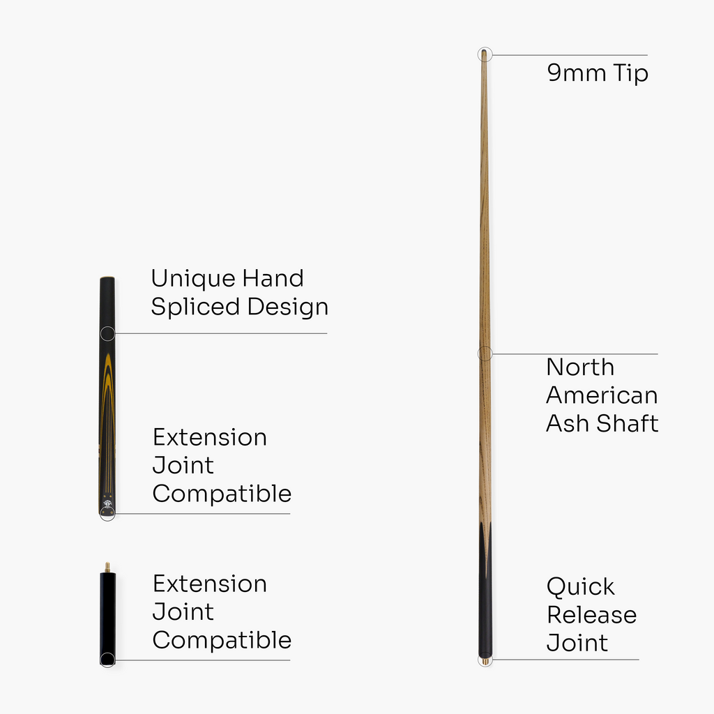 Jonny 8 Ball traditional 57-inch 3/4 cue with mini butt