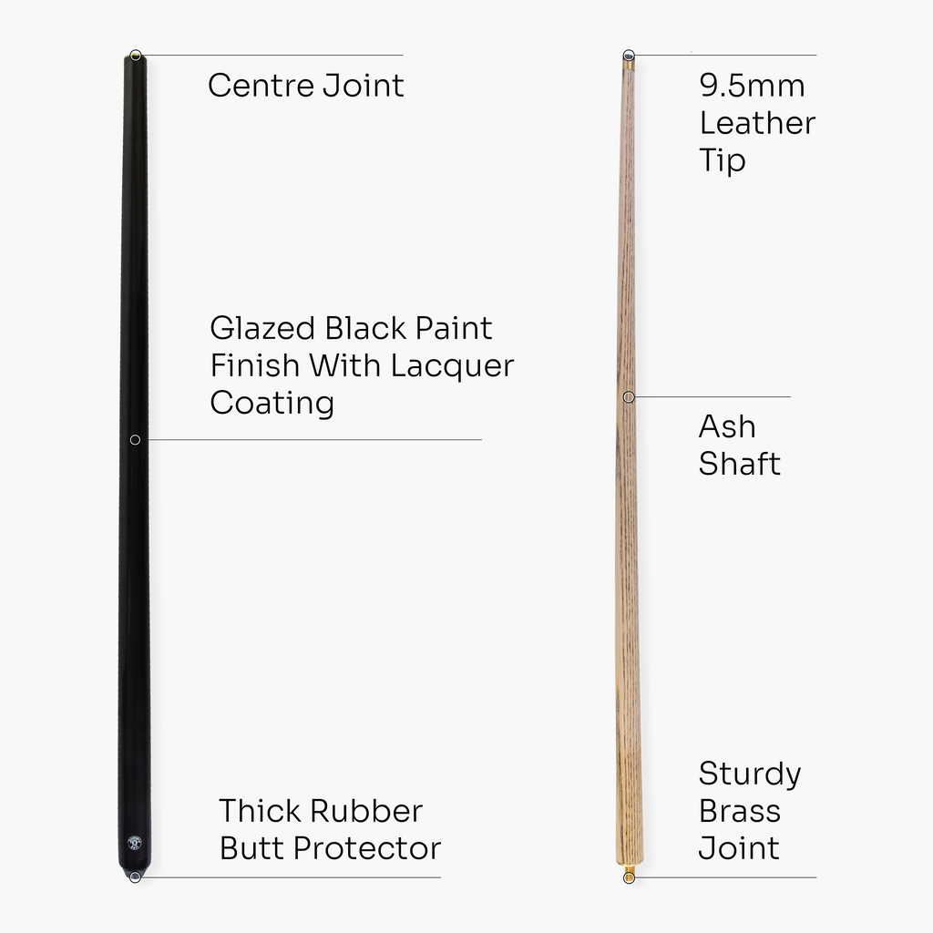 Jonny 8 Ball Metallic E-Series 2 Piece Centre Joint Snooker Pool Cue 9.5mm Tip