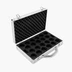 Aramith Premier snooker balls with silver case and towel
