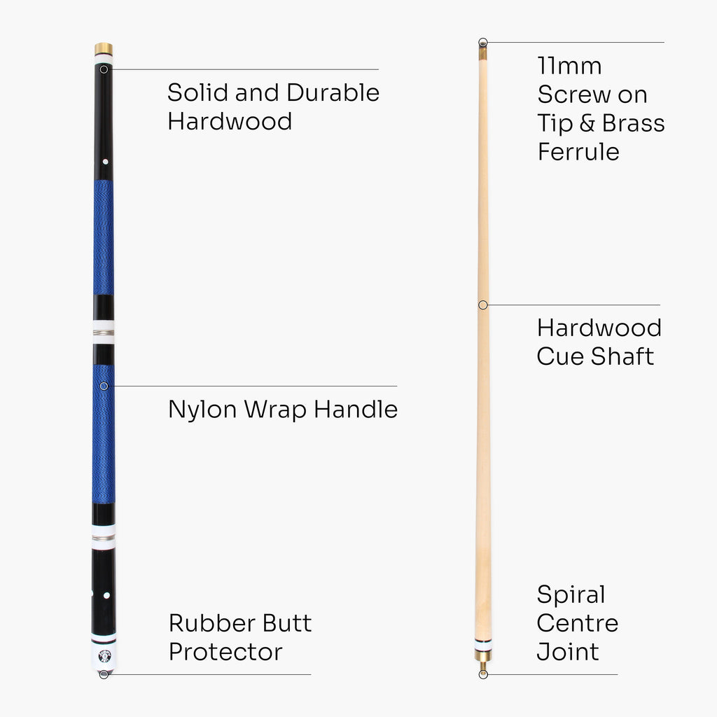 Jonny 8 Ball adjustable 4-piece cue and hard case set