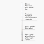 Baize Master Ultimate #002 55-inch pool cue - 8.3mm tip
