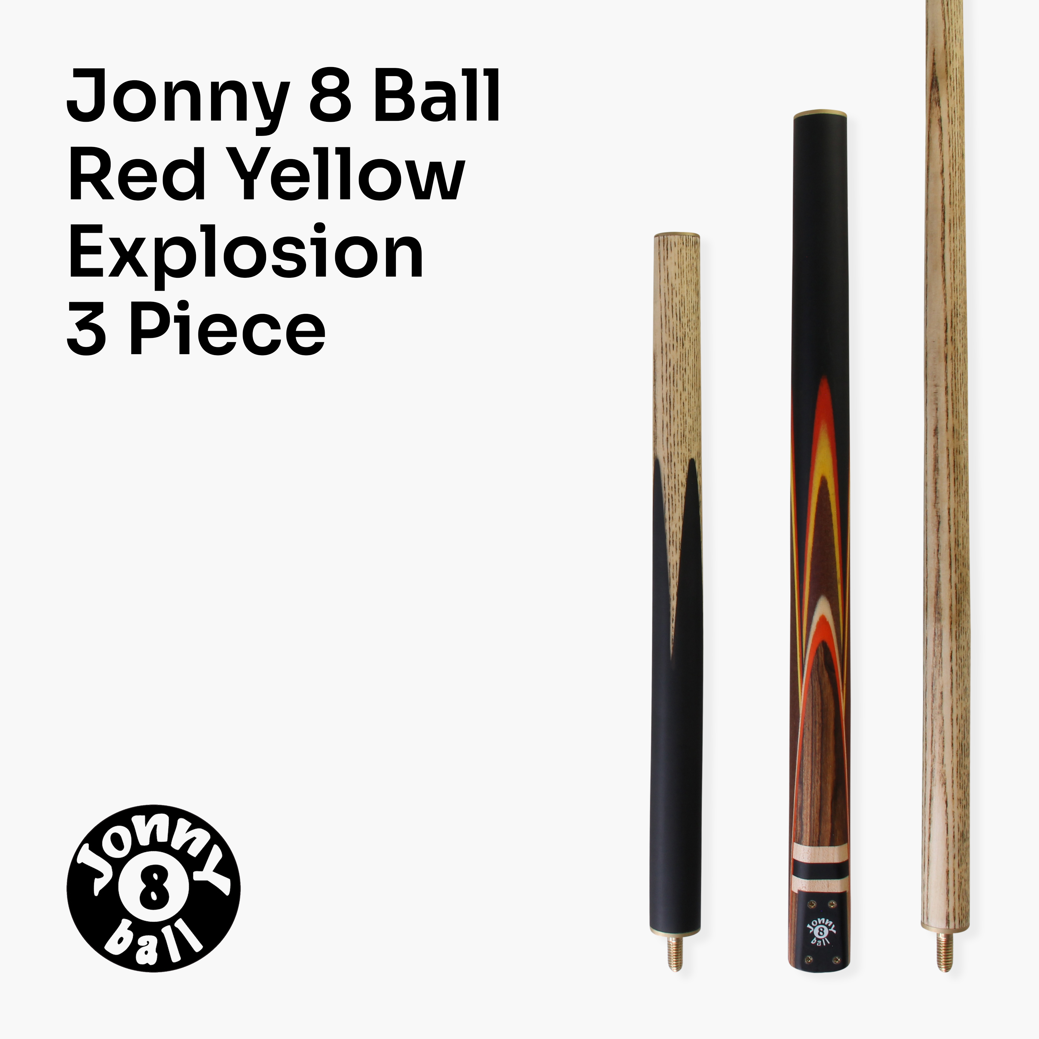 Jonny 8 Ball adjustable 57-inch 3-piece cue and hard case