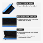 Baize Master Prestige Pro-Lock 1-piece metal cue case - 2 cues