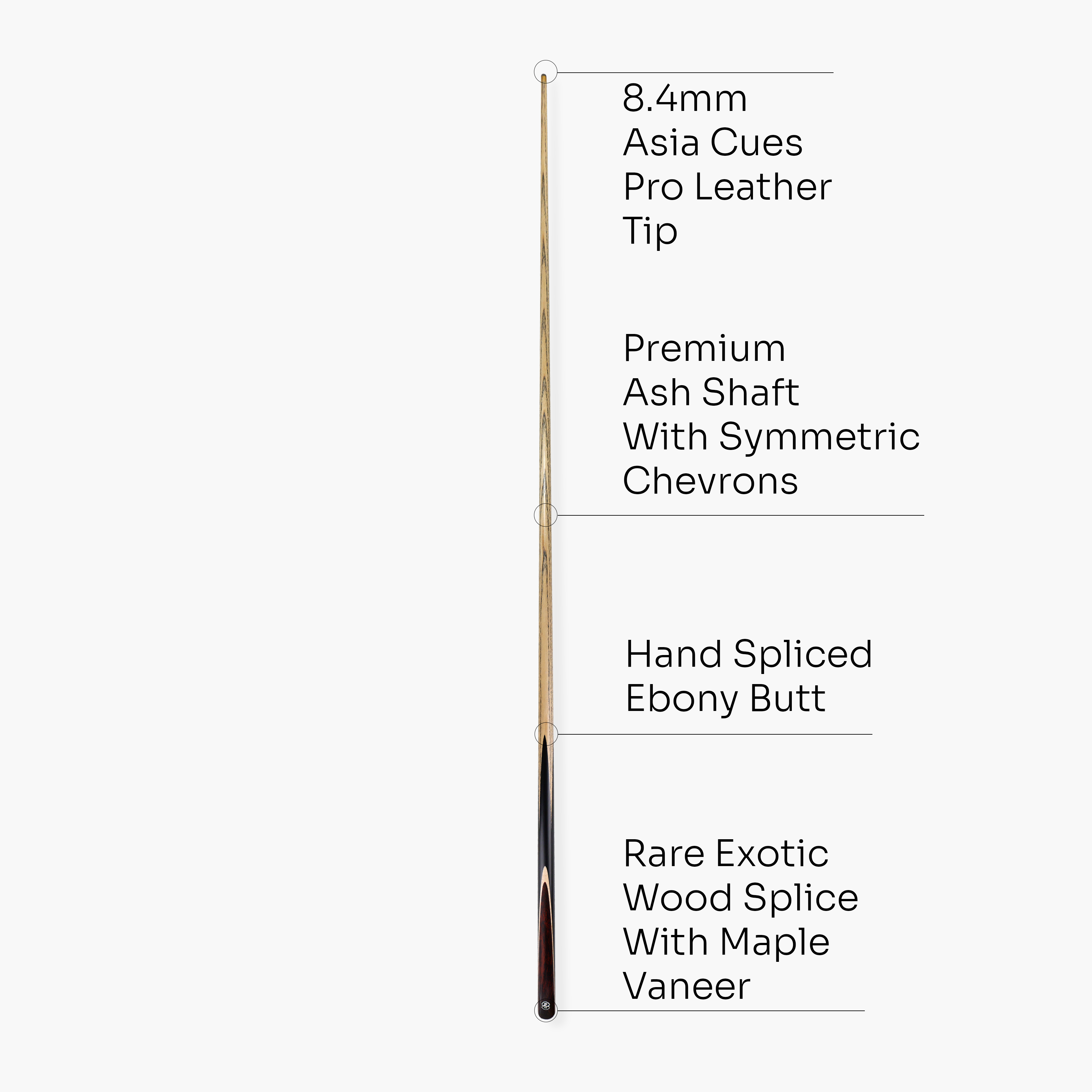 Baize Master Ultimate #010 57-inch pool cue - 8.3mm tip