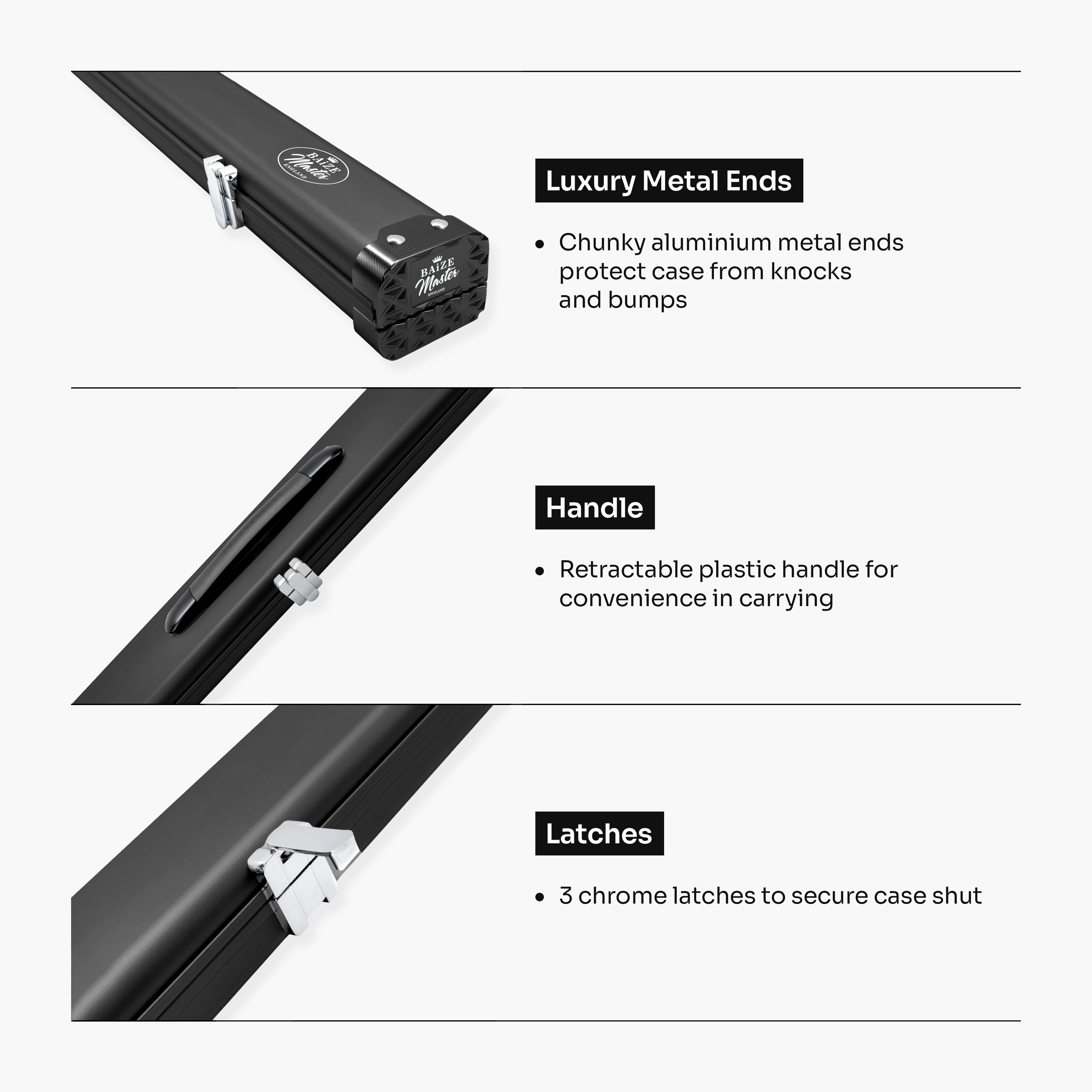 Baize Master Summit 2-slot 3/4 cue case