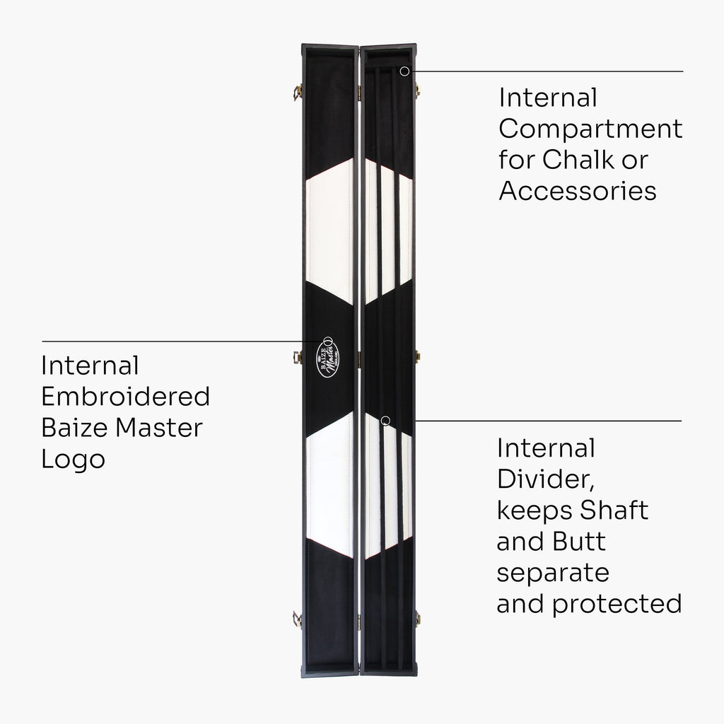 Baize Master wide black 3/4 cue case Cue + Case