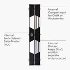 Baize Master wide black 3/4 cue case Cue + Case