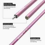 Jonny 8 Ball Inferno 2 Piece Graphite Fiberglass Snooker and Pool Cue 9.5mm Green Layered Tip