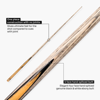 Baize Master Platinum Exotic Golden Concord cue - 9.5mm tip