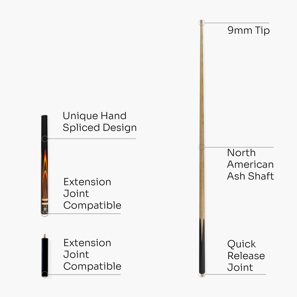 Jonny 8 Ball traditional 57-inch 3/4 cue with mini butt