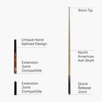 Jonny 8 Ball traditional 57-inch 3/4 cue with mini butt