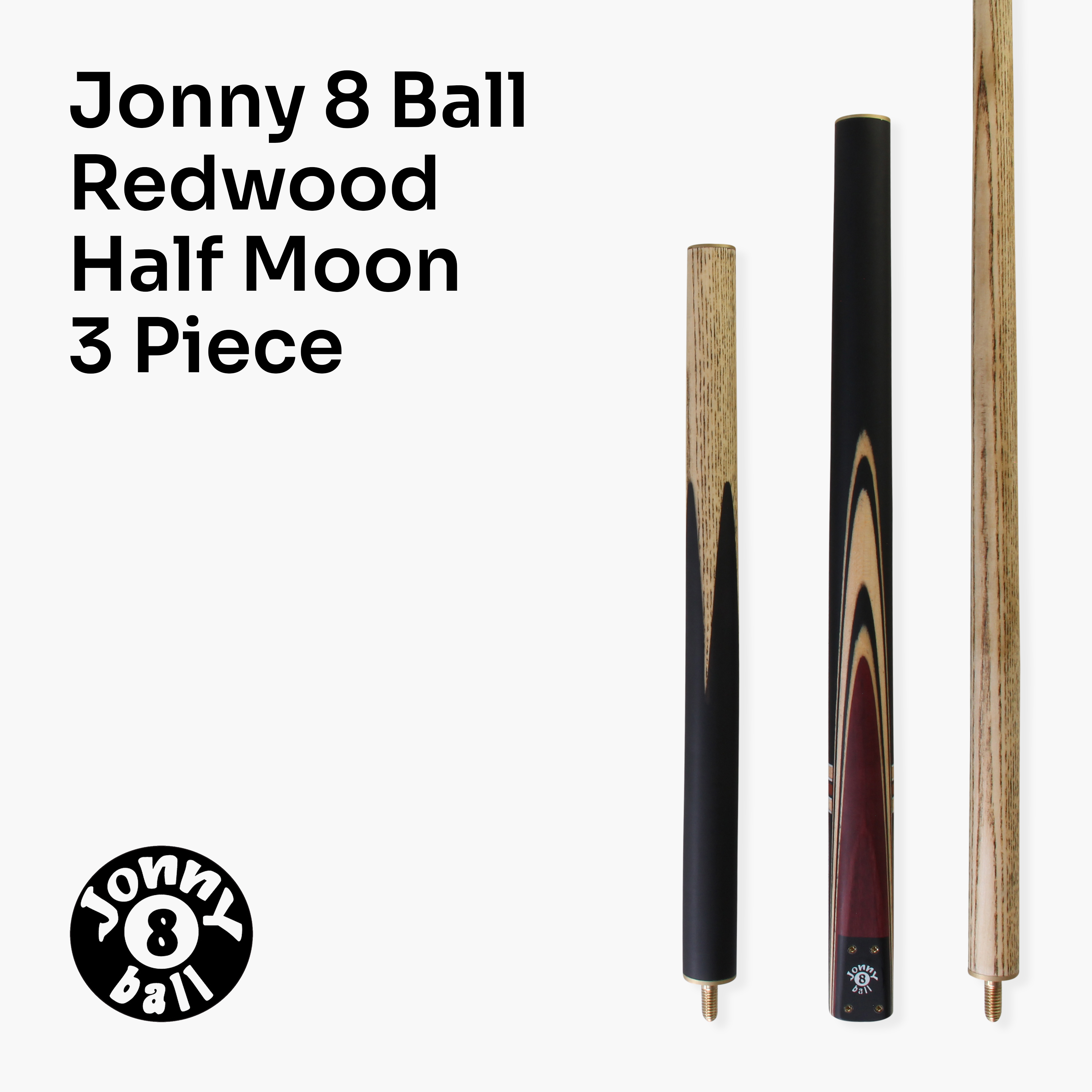Jonny 8 Ball adjustable 57-inch 3-piece cue and hard case