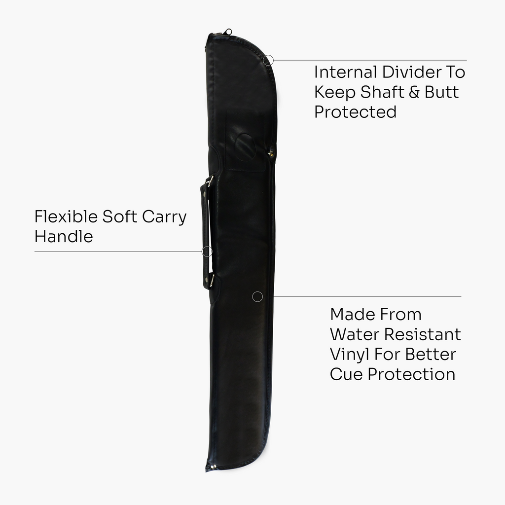 Economy black vinyl 48-inch junior cue case