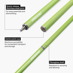Jonny 8 Ball Inferno 2 Piece Graphite Fiberglass Snooker and Pool Cue 9.5mm Green Layered Tip