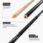 Jonny 8 Ball Black Torpedo 48-inch junior cue and case set