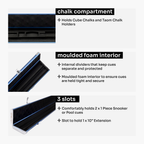 Baize Master Prestige Pro-Lock 1-piece metal cue case - 2 cues plus accessories
