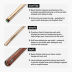 Baize Master Blackline Classic snooker cue and case set