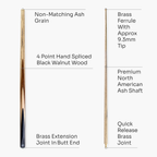 Baize Master Paragon 57-inch 2-piece cue - 9.3mm tip
