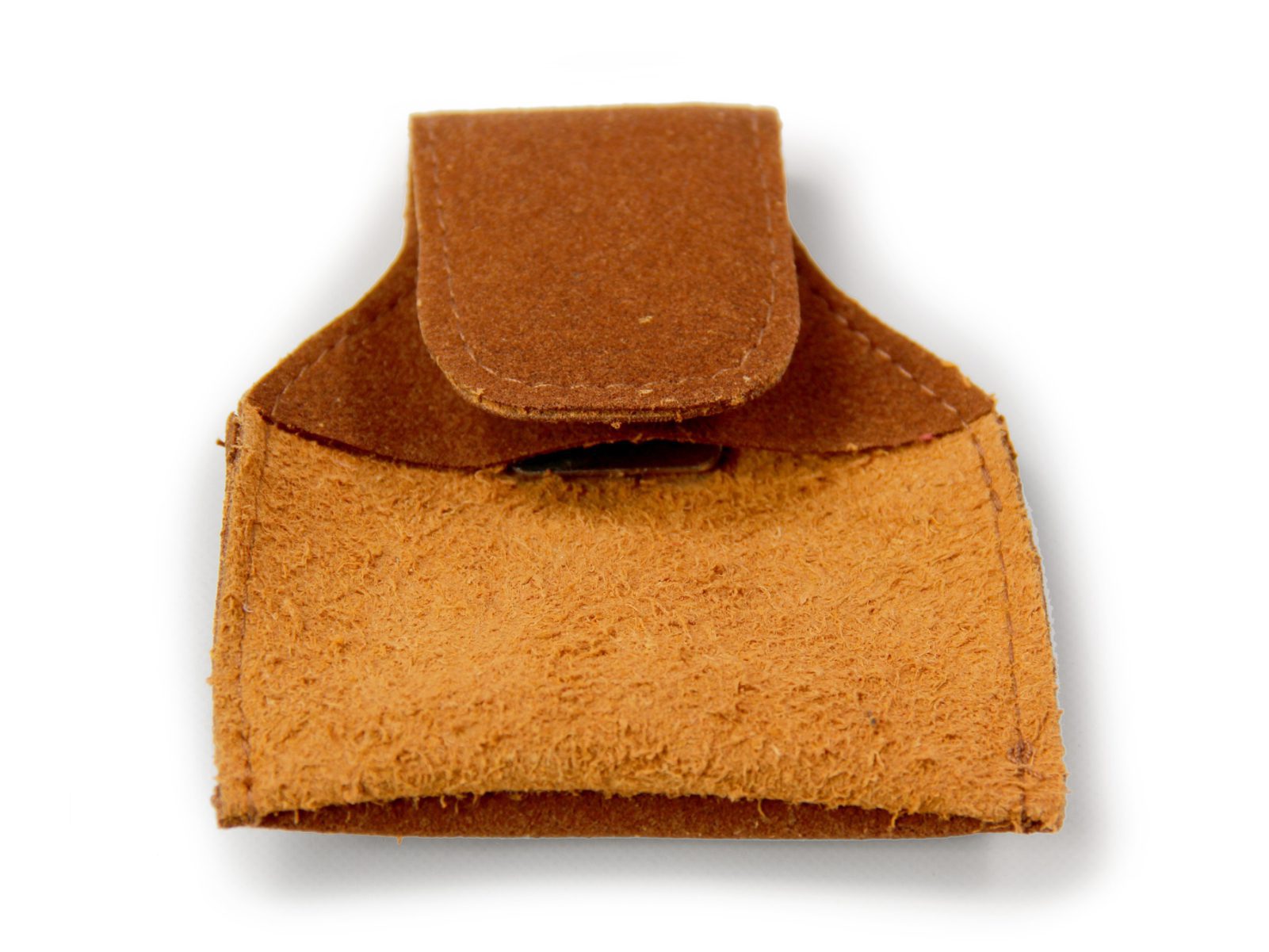 Brown suede chalk pouch with belt hook