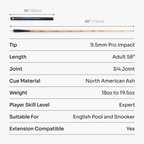 Baize Master Emperor 58-inch 3/4 cue