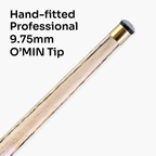 O’MIN “Hunter III” One Piece Hand Spliced 58 Inch Ultra Luxury Professional Snooker Cue with Hand-Fitted O'MIN Cues Pro 9.75mm Tip – Handmade in Thailand by O’MIN Cues