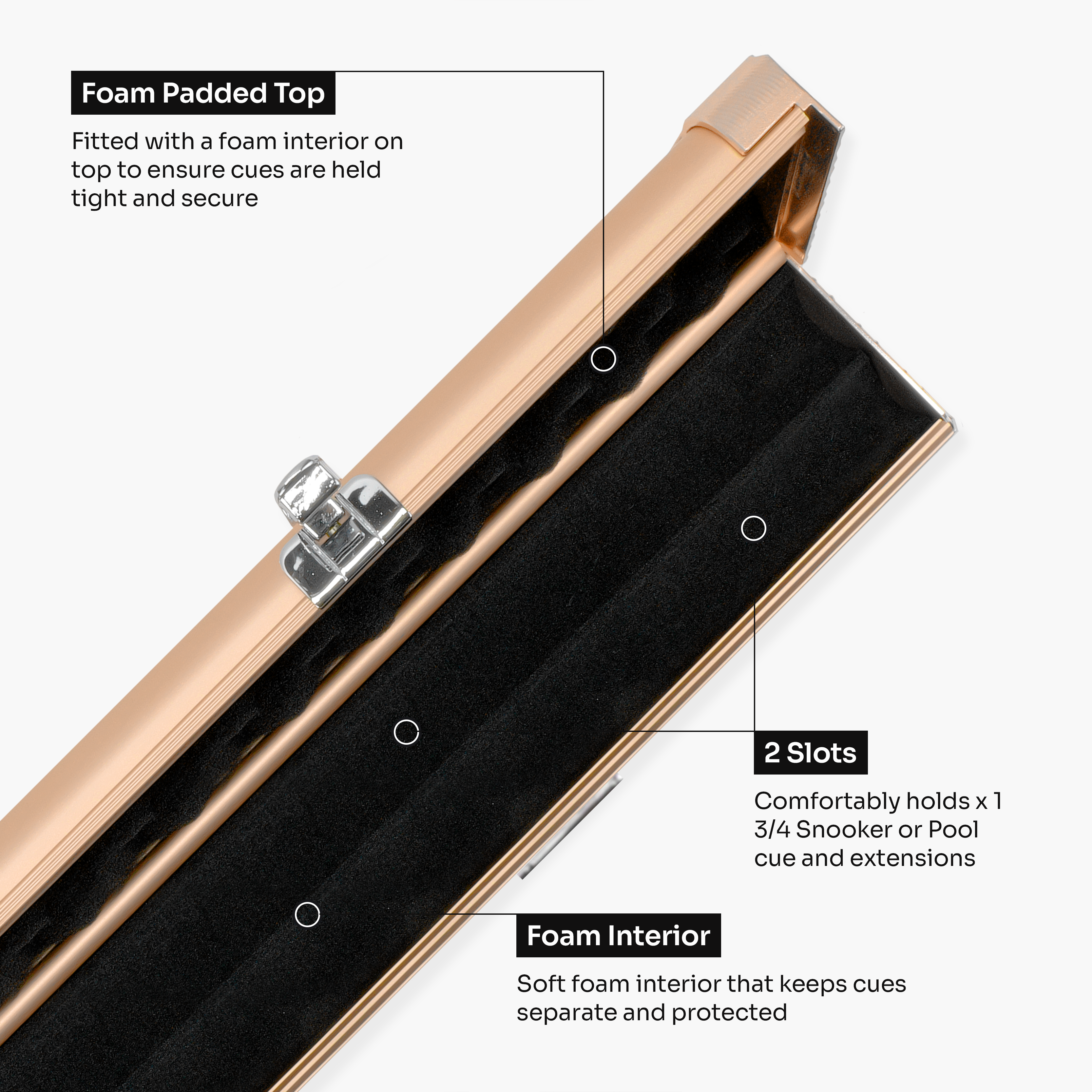 Baize Master Summit 2-slot one-piece cue case