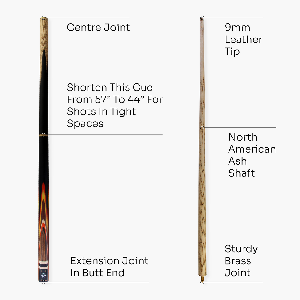 Jonny 8 Ball adjustable 57-inch 3-piece cue and hard case