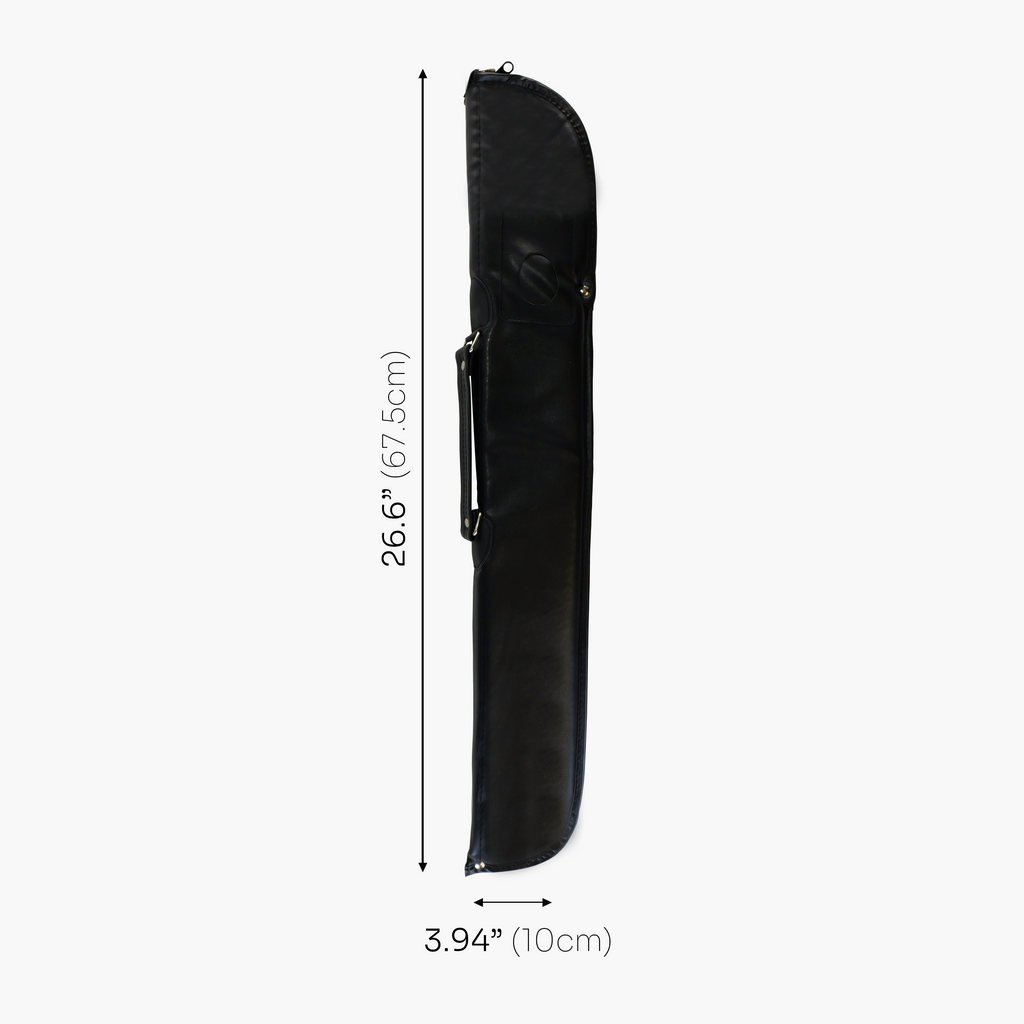 Economy black vinyl 48-inch junior cue case