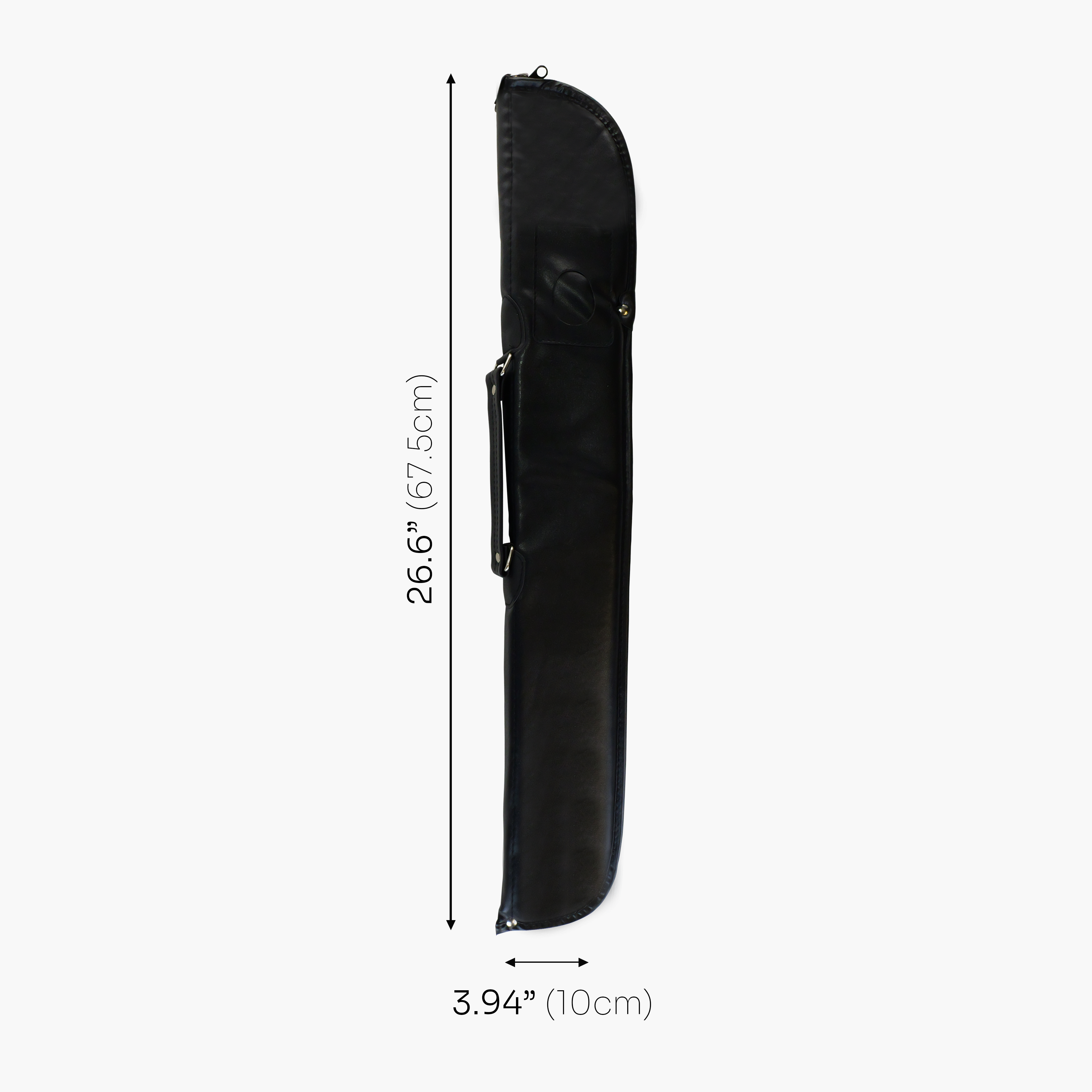 Economy black vinyl 48-inch junior cue case