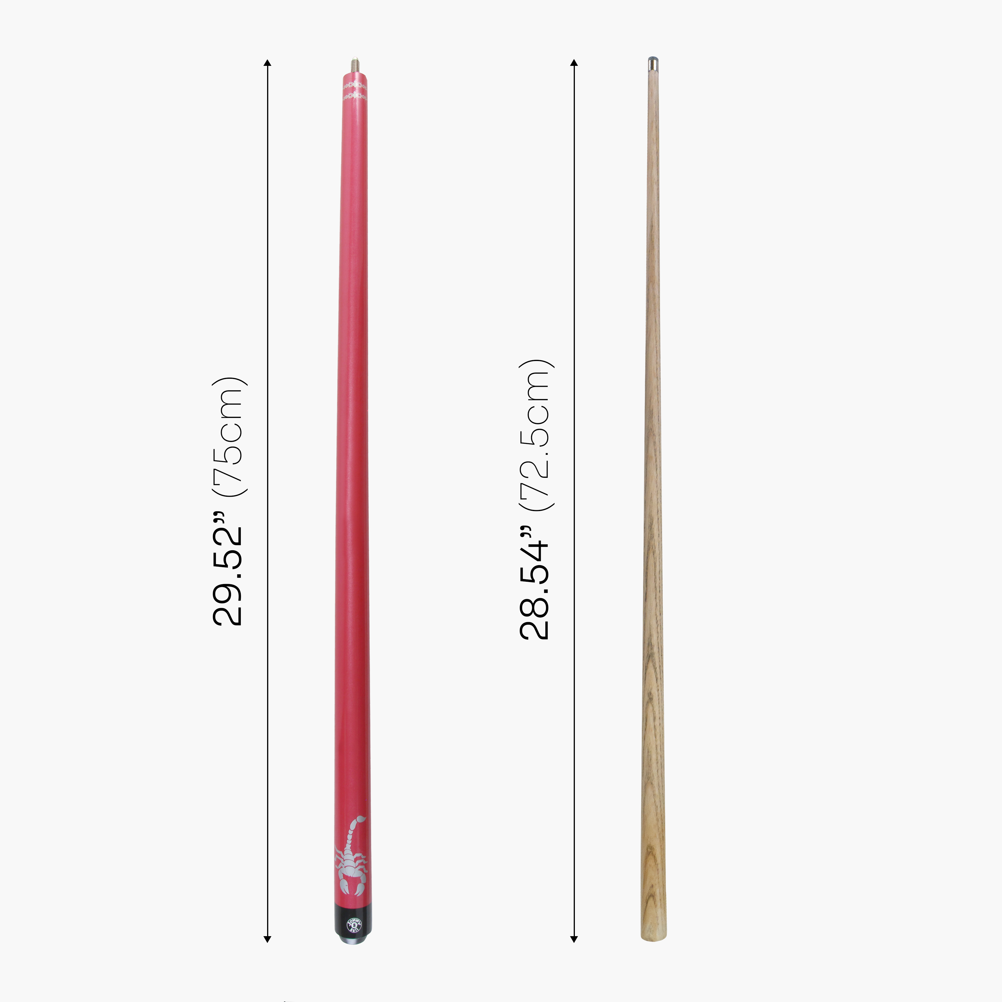 Jonny 8 Ball SCORPION 57 Inch 2 Piece Ash Snooker Pool Cue 9mm Tip with Hard Case