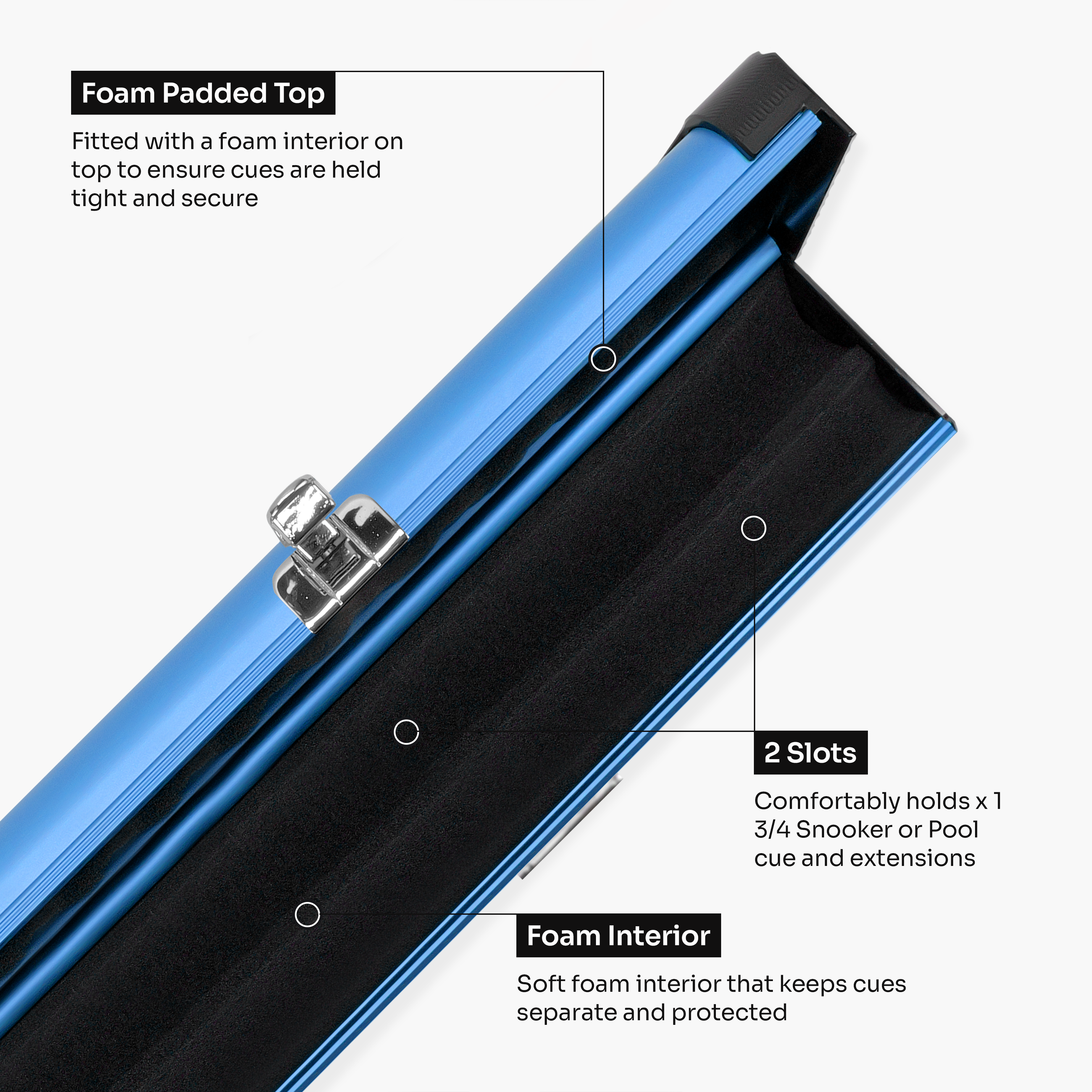 Baize Master Summit 2-slot 3/4 cue case