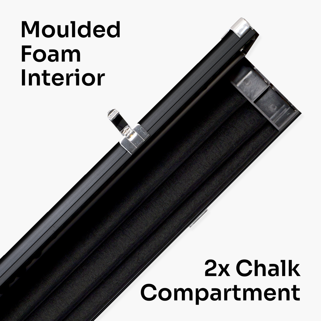 Baize Master Pro Line One Piece Aluminium Snooker Pool Cue Case - Holds Three 1 Piece Cues