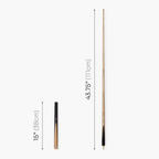 PRO147 Pearl Series Olive 57 Inch 3/4 Jointed Snooker Pool Cue and Case Set 9.5mm Pro Tip