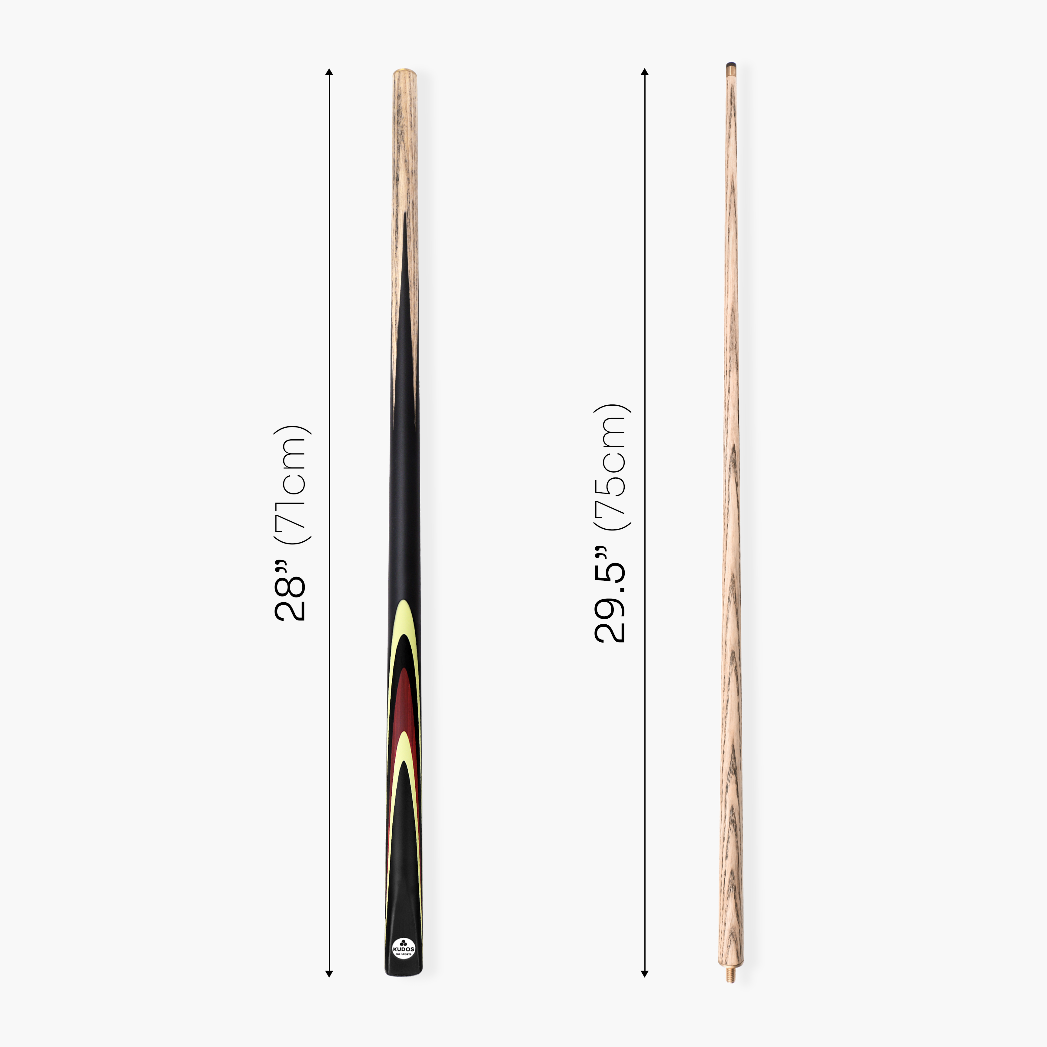Kudos Pulse 57 Inch 2 Piece Heavyweight Snooker Pool Cue and Case Set 9.5mm Tip