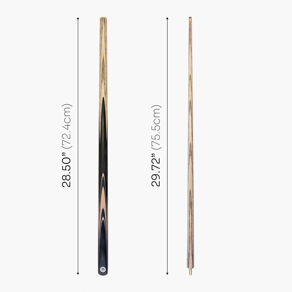 PRO147 Pearl Series Cream Hand Spliced 2 Piece 57 Inch Snooker Pool Cue with Smooth Premium Ash Shaft and Ebony Style Butt with 9.5mm Pro Leather Tip