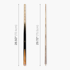 PRO147 Pearl Series Olive Hand Spliced 2 Piece 57 Inch Snooker Pool Cue with Smooth Premium Ash Shaft and Ebony Style Butt with 9.5mm Pro Leather Tip