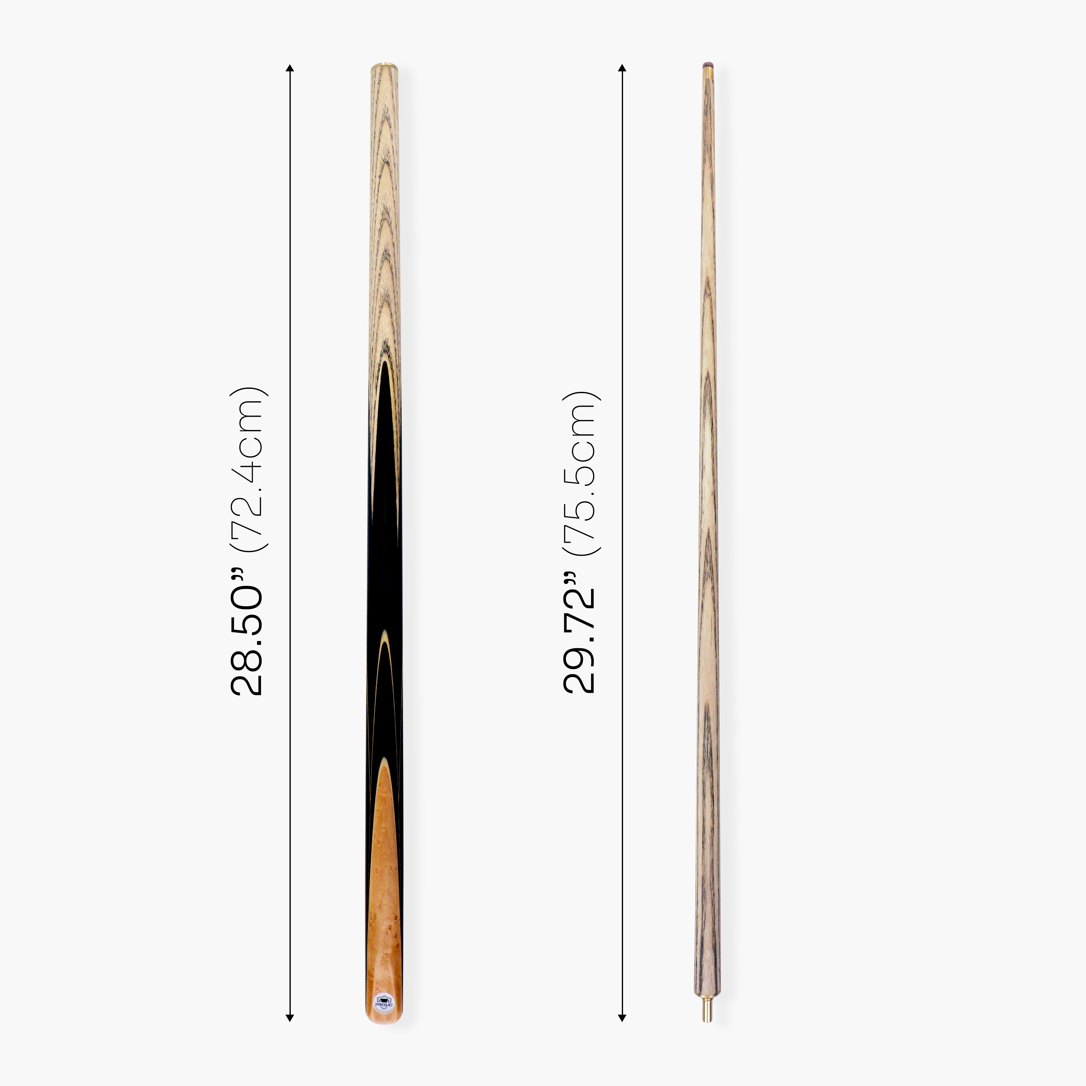PRO147 Pearl Series Olive Hand Spliced 2 Piece 57 Inch Snooker Pool Cue with Smooth Premium Ash Shaft and Ebony Style Butt with 9.5mm Pro Leather Tip