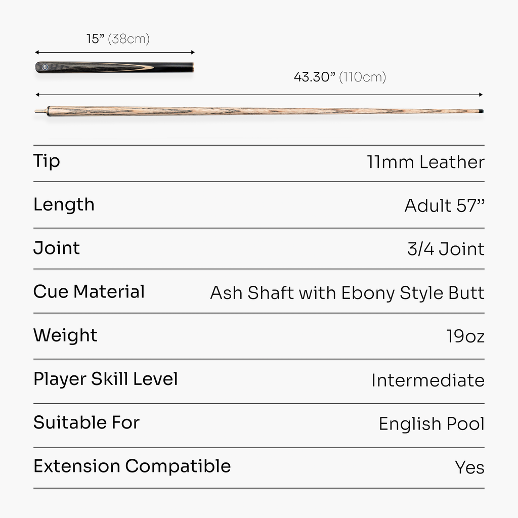 Baize Master Grey Crusher 57-inch pool break cue