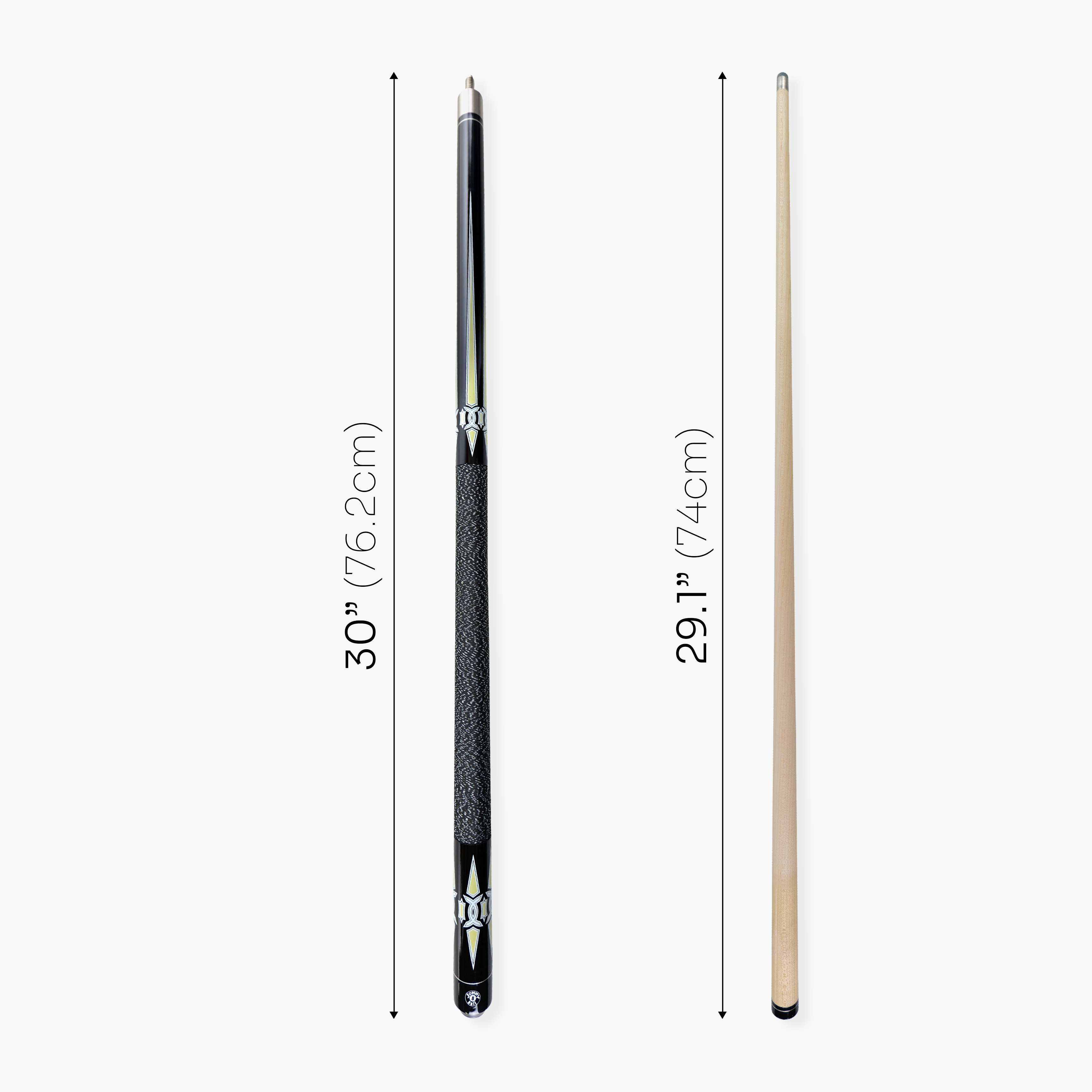 Jonny 8 Ball Geometric 57 Inch 2 Piece Snooker Pool Cue 10mm Tip