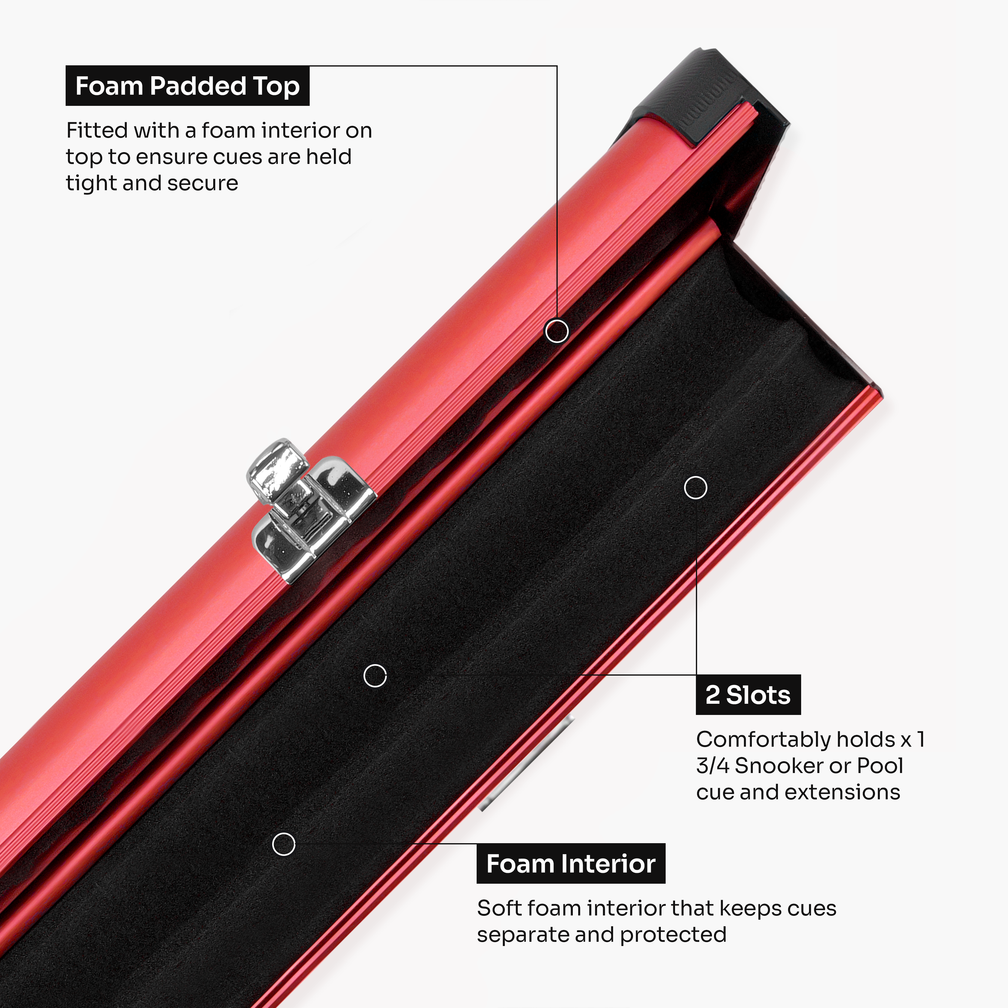 Baize Master Summit 2-slot one-piece cue case