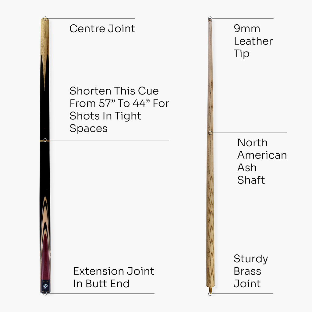 Jonny 8 Ball adjustable 57-inch 3-piece cue and hard case