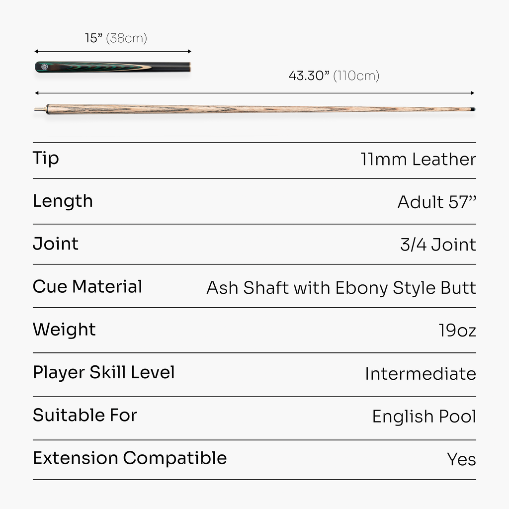 Baize Master Green Crusher 57-inch pool break cue