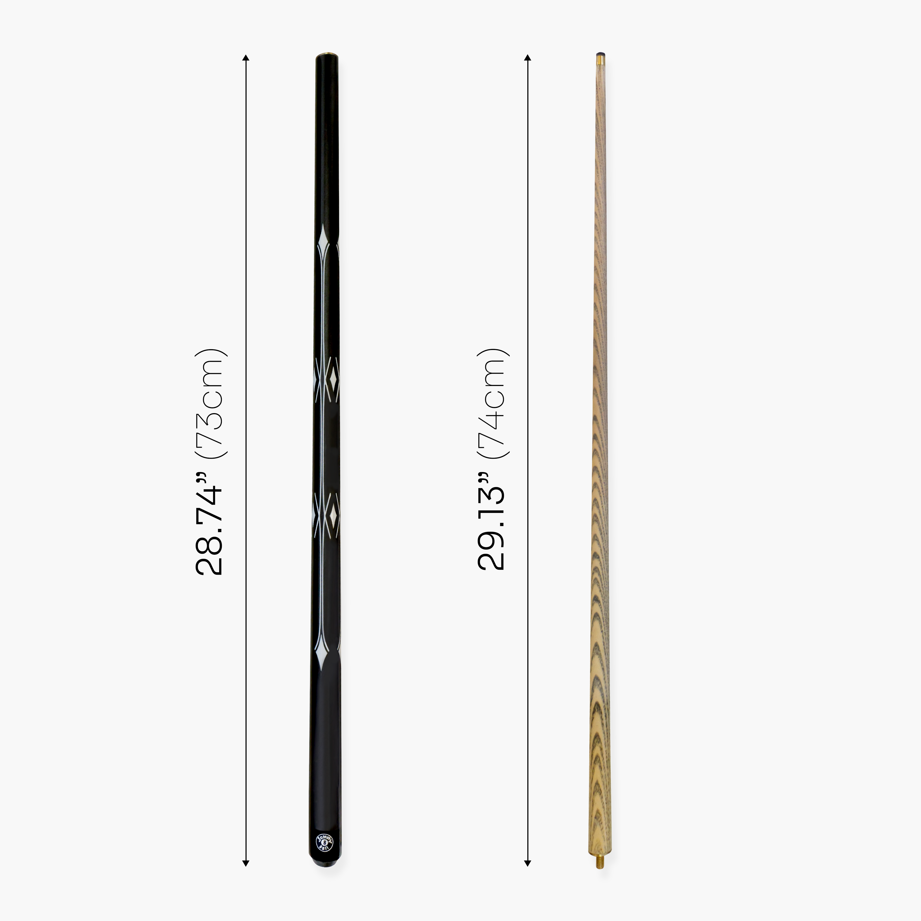 Jonny 8 Ball WHITE SPEAR 57 Inch 2 Piece Snooker Pool Cue with 9.5mm Tip