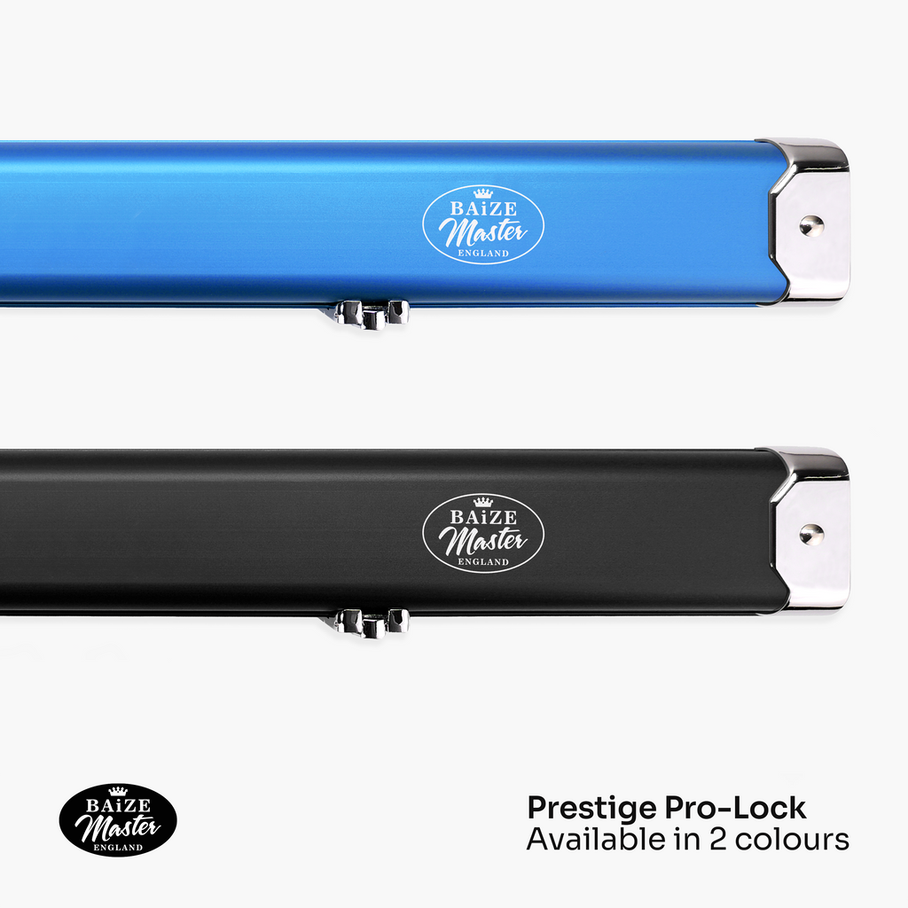 Baize Master Prestige Pro-Lock 1-piece metal cue case - 2 cues