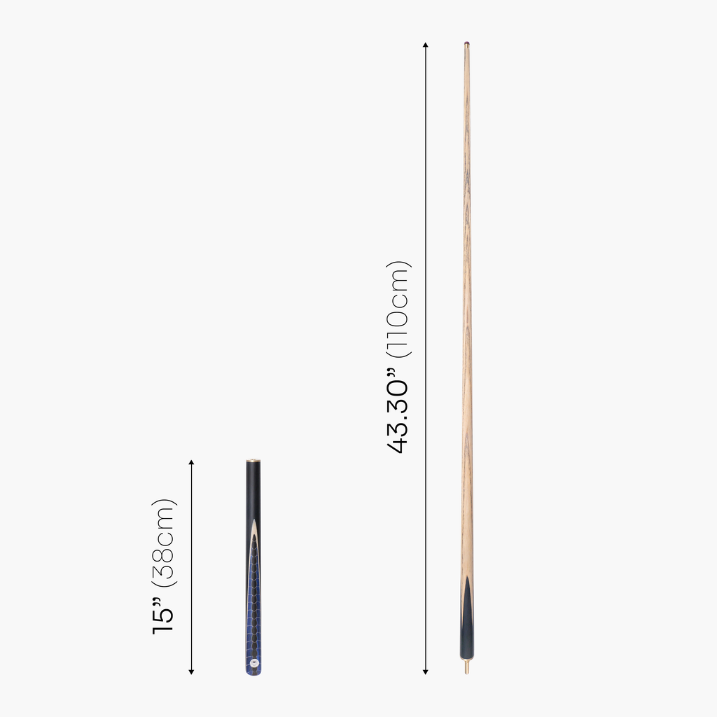 PRO147 Dragon Scale 57 Inch ¾ Joint Premium Ash Snooker and Pool Cue with 9.5mm Professional Layered Tip
