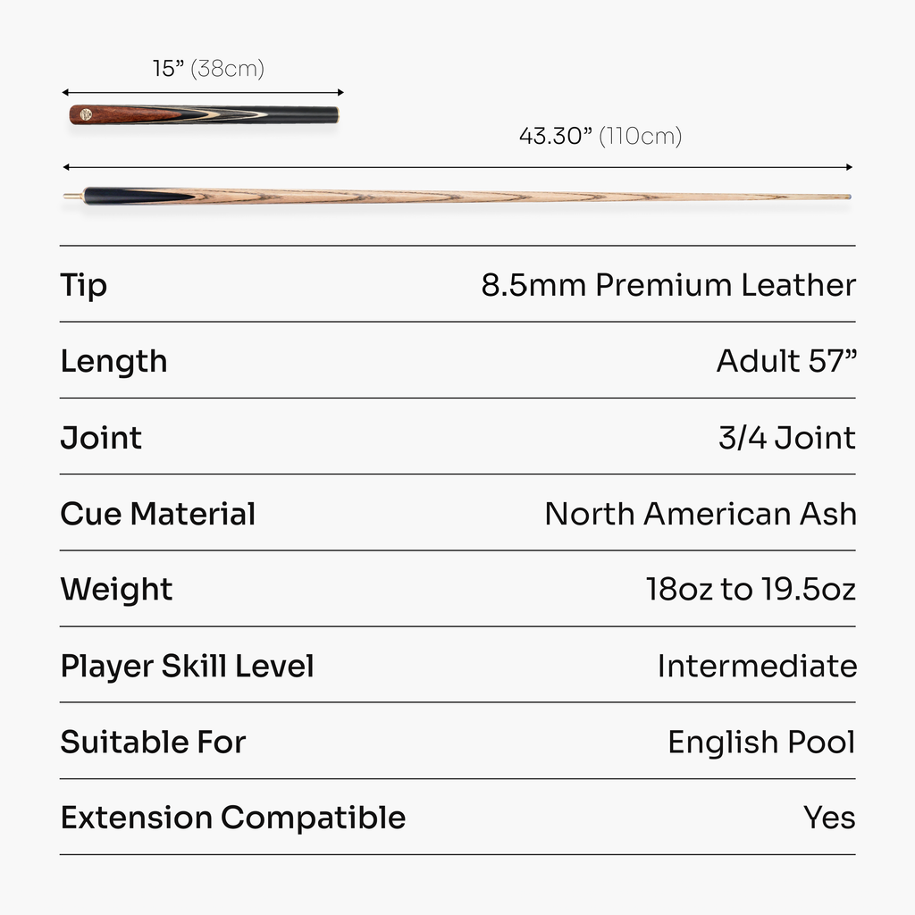 Baize Master Rosewood Marksman 3/4 pool cue